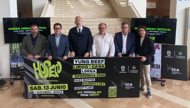 El Auditorio regional acoge la presentación de la primera edición de Hosen Urban Festival, que se celebrará el 13 de junio en Santomera