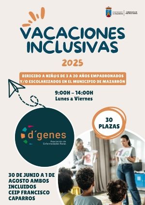 Mazarrón pone en marcha el programa “Vacaciones Inclusivas 2025” para favorecer la conciliación familiar en verano