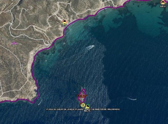 Muere un joven de 17 años mientras practicaba apnea en el islote de Cueva de Lobos (Mazarrón)