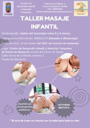 Taller de Masaje Infantil, en el Centro de Desarrollo Infantil y Atención Temprana