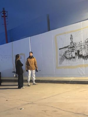Mazarrón rinde homenaje a la historia de sus pescadores con un mural artístico de gran formato en el puerto pesquero