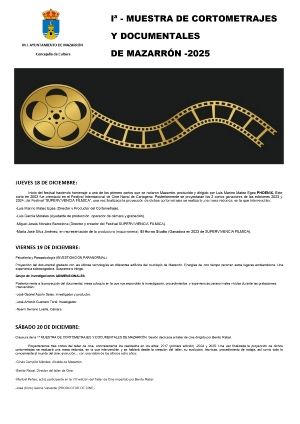 Presentan la I Muestra de Cortometrajes y Documentales de Mazarrón 2025