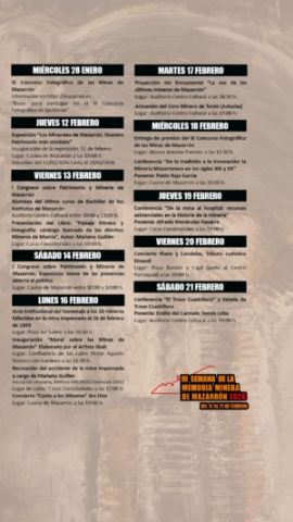 Presentada la III Semana de la Memoria Minera de Mazarrón 2026, que se celebrará del 12 al 21 de febrero