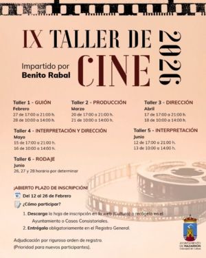 Vuelve el IX Taller de Cine impartido por Benito Rabal