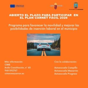 El Plan Carnet Fácil ofrece 60 plazas para facilitar la obtención del permiso de conducir B