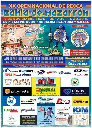 El XX Open Nacional de Pesca Bahía de Mazarrón se celebrará el próximo 7 de noviembre