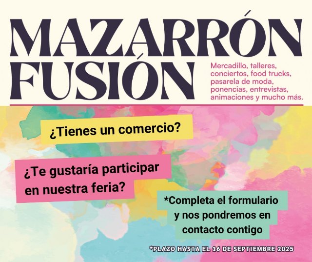 Inscribe tu comercio en el II Mazarrón Fusión Market