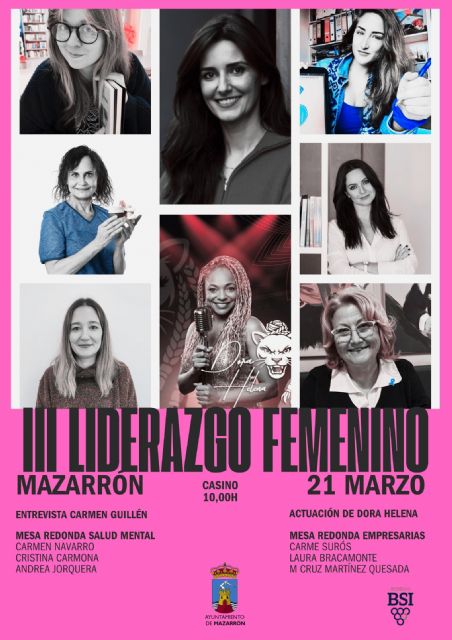 La salud mental y la historia reciente de España, protagonistas de la 3ª jornada de Liderazgo Femenino de Mazarrón