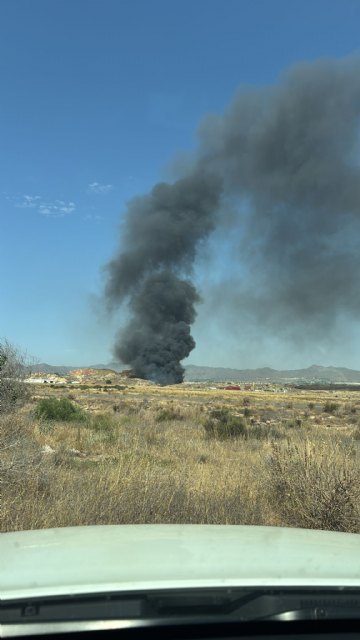 Incendio forestal junto al Puerto de Mazarrón
