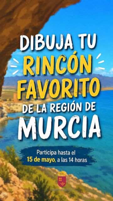 Alumnos de Primaria participan en un concurso para dibujar su rincón favorito de la Región