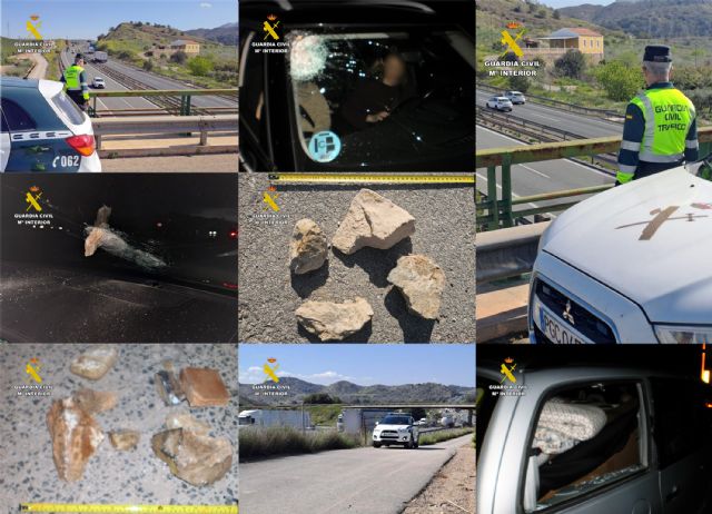 La Guardia Civil investiga a dos menores por lanzar piedras a vehículos que circulaban por la autovía